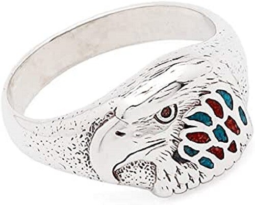 Ring adler türkis koralle - türkis,