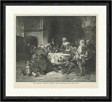 Bruder Kellermeister J. E. Geißler Mönch Kutte Gelage Wein Faksimile_E 13642