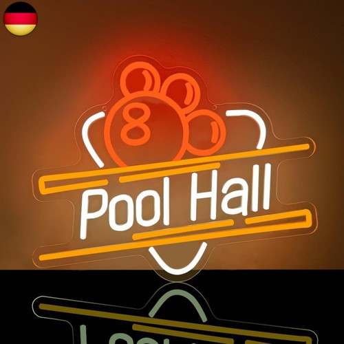Pool hall neon schild - neon, schild,billard