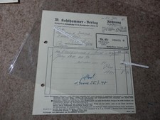 Alte Rechnung Kohlhammer Verlag Stuttgart 1940