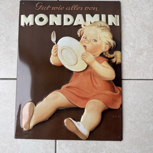 Blechschild schild retro - blechschild, 3d
