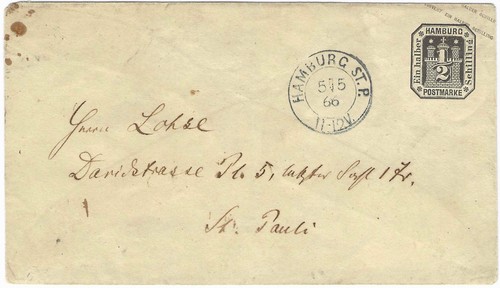 Hamburg 1866 2 sch - 1/2,