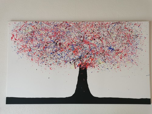 Baum bunt bild acryl leinwand - baum,