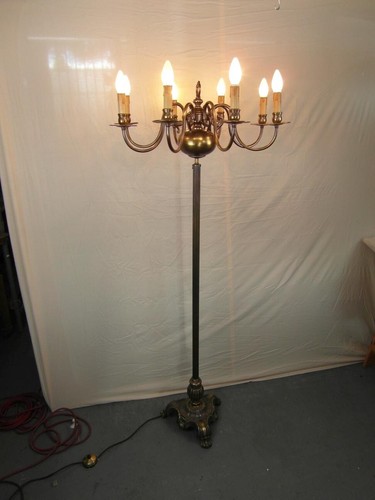 Stehlampe messing antik - antik, 8