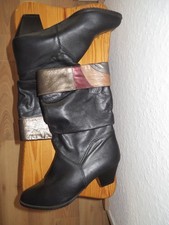 Damen Stiefel, Schuhe, Gr. 3,5, Gr. 36,5, Leder, Futter Baumwolle, ungetragen