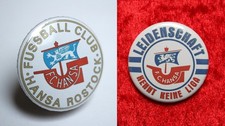 2x Button Hansa Pin Anstecker 37 mm Fußball kein Trikot Rostock