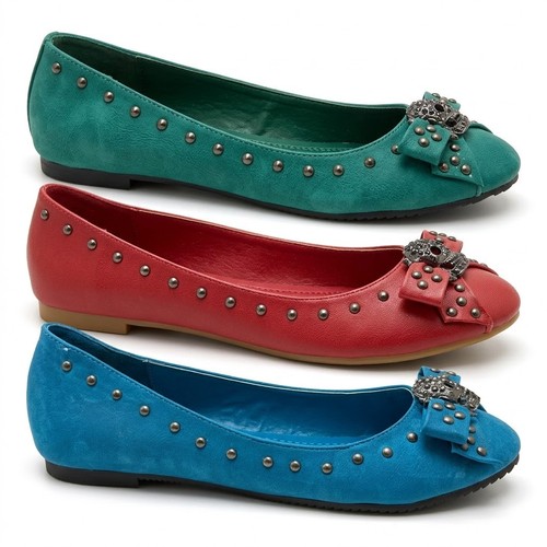 Damenschuhe flache runde