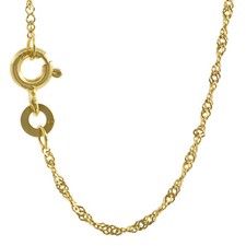 1,2 mm 333 - 8 Karat Gold Halskette Singapurkette massiv Gold hochwertige Goldke