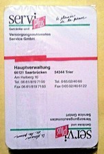 1 Skatspiel mit Servi-Werbung