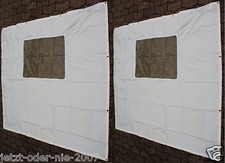 Seitenteile PE Abdeckplane MIT Fenster für Pavillon 6 Eck  2x 190 x 195 cm
