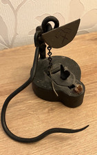 Alte Bergmann Bergbau Grubenlampe Öllampe 10cm Frosch Sammler Deko Stück Metall