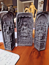 Chinesischer dreiteiliges Altarbild mit Heiligen und Glücksgötter antik