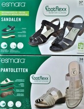 Footflexx Damen Sandalen Pantoletten Sandaletten Lederdecksohle Schlappen Schuhe