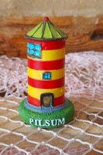 Maritime Deko Leuchtturm Pilsum 6 x Ø 4 cm
