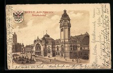 Lithographie Köln, Hauptbahnhof, Wappen 1902 