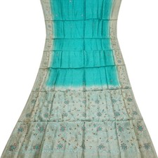 Vintage Blaugrün Sarees 100%