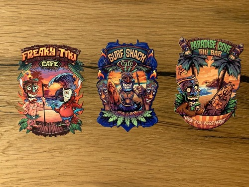 Tiki surf aufkleber hawaii - 3x,
