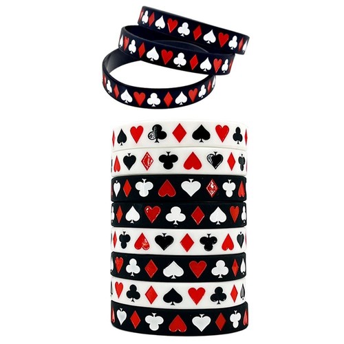 Pokerkarten silikon armband - pokerkarten,