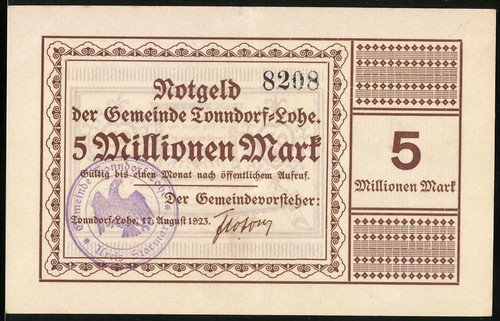 Notgeld tonndorf lohe - notgeld, 5