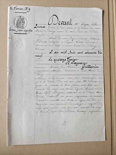 Frankreich notariat 1879 - frankreich,
