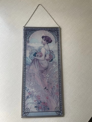 Jugendstil glasbild mucha stil - mucha,