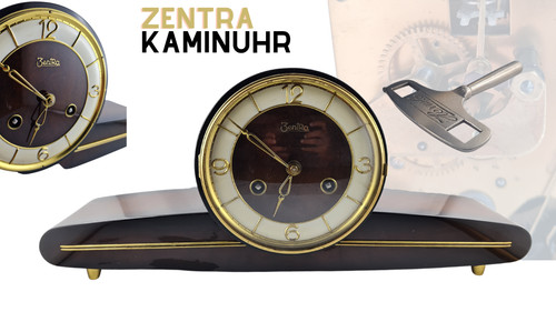 Zentra vintage kaminuhr - vintage,