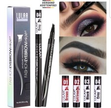 Tattoo Augenbrauen Stift,Pen Microblading 24h Wasserfest 4Farben Neu Gabelspitze