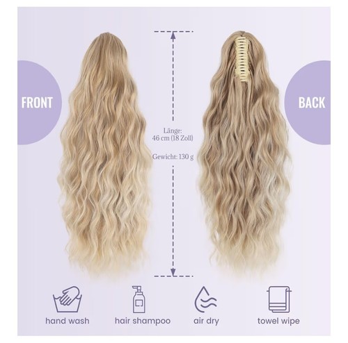 Ponytail extension cm - extension,, 45
