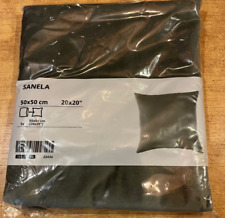 Ikea Sanela Kissenbezug 50 x 50 cm 705.074.06 grau grün Samt NEU
