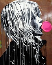 Banksy Girl Blowing Bubble
