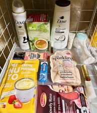 NEU Mix Glossybox Rossmann dm Drogerie Kosmetik Lebensmittel Duschgel Dove Deo