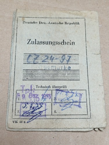 Registrierschein ddr - registrierschein,