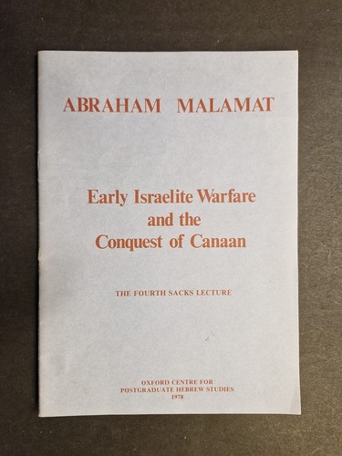 Early israelite warfare - early,