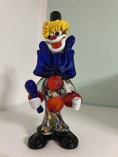 Vintage Murano Glass Clown Statue