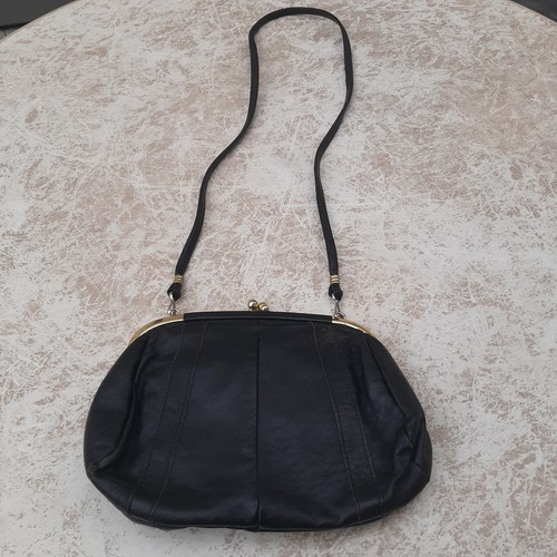 Lederhandtasche schwarz