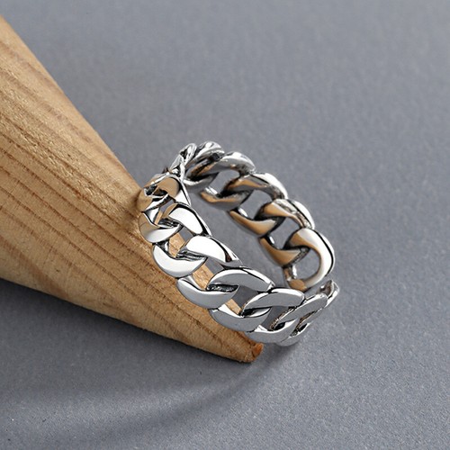 Silber 925 ring kette look - silber,