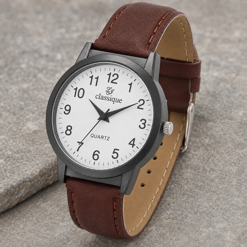 Classique herrenuhr braun - herrenuhr,