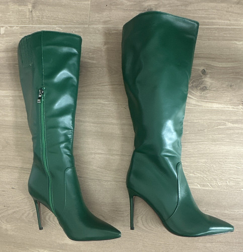 Damen kniehohe stiefel - kniehohe, grün