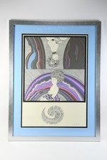 N85M13- Wolfgang Hutter (1928-2014) Farbserigraphie weibl. Halbakt sign. dat '72