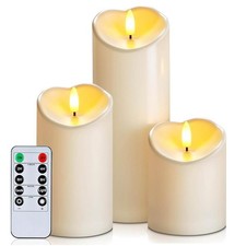 Homemory Wasserdicht Outdoor Flammenlose Kerzen mit Timer und Fernbedienung,