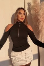 Damen Schwarze Elastische