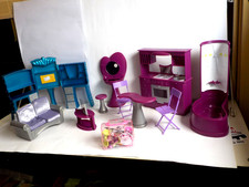 Barbie - Zubehör - Möbel , Wohnz. Essz. u. Bad + Kleinteile
