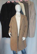 Business Vintage Mantel Walk Fleece Oversize Kurzmantel EG 36,38,40,42,44 Neu