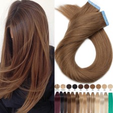 Tape In Human Hair Extensions 100% Echthaar Real Remy HaarverlÃ¤ngerung 60cm