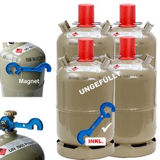 4 Stck. (49,00 € */ 1 Stck.) Gasflasche 11kg grau leer Propan-Gas Camping Grill