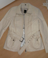 superschöne megacoole taillierte  Lederjacke helles Beige Sand Gr. 38-40 Gr. M