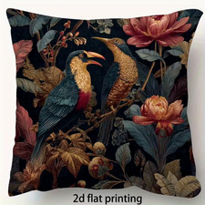 Deko Kissen 45 cm Geschenk Vogel Tropisch Wintergarten Terrasse Büro Kissenbezug