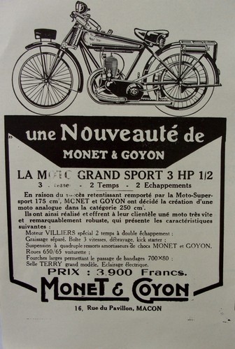 Motorradwerbung monet goyon - monet, &