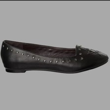 Banned Gothic Ballerina Schuhe Gr. EU 40 Pentagram Studded Kiss Me Deadly, WGT