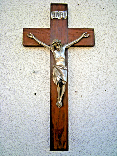 Antike große holzkreuz - antike,